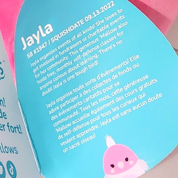 Jayla 🐦 FTM Pink Galah Cockatoo Original Squishmallow by Kelly Toy ☆ NWT ☆ - Picture 3 of 8